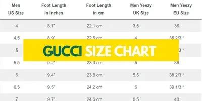 gucci size shoe chart|gucci shoe size chart men's.